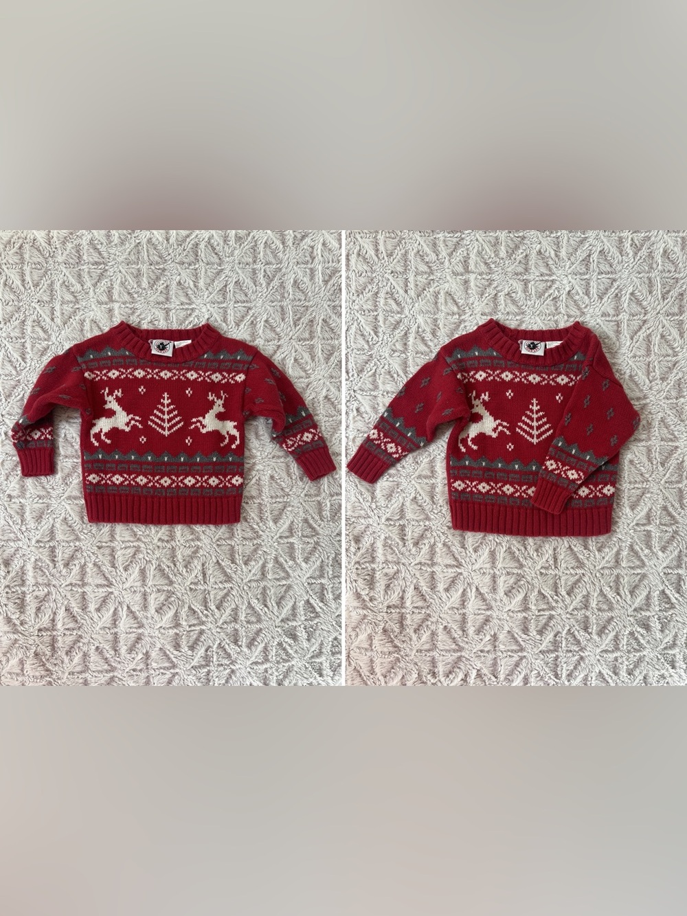 Red Fair Isle Reindeer Sweater